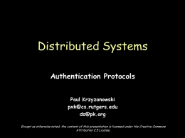 Authentication protocols