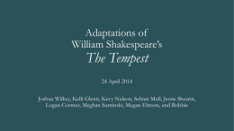 Adaptations of William Shakespeare’s The Tempest
