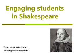 Engaging students in Shakespeare
