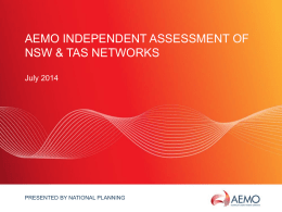 AEMO Independent Assessment of NSW and TAS Networks