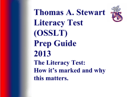 Literacy Test Prep Guide