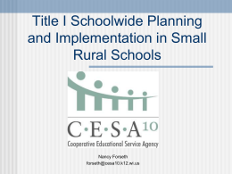 Title I Schoolwide Planning and Implementation in Small