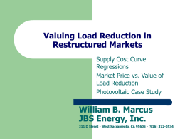 Valuing Load Reduction in Restructured Markets