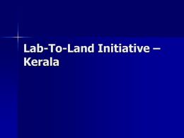 Lab-To-Land Initiative – Kerala