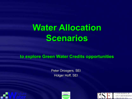Water, Climate, Food, and Environment in Walawe Basin, Sri