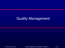 Quality Management - South Eastern University of Sri Lanka