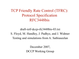 Profile for DCCP Congestion Control ID 4: the Small