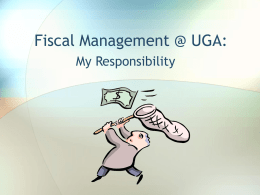 Fiscal Management @ UGA: