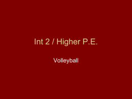 Int 2 / Higher P.E.