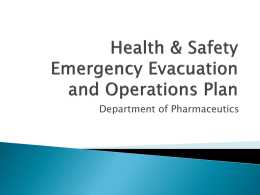 Health & Safety Emergency Evacuation and Operations Plan