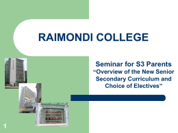 PowerPoint 簡報 - Raimondi College