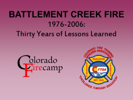 Battlement Creek Fire 1976-2006