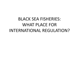 BLACK SEA FISHERIES: WHAT PLACE FOR INTERNATIONAL REGULATION