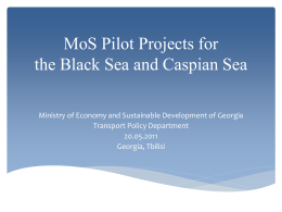 Motorways of the Sea for the Black Sea and the Caspian Sea