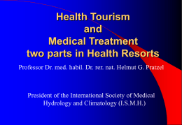 Health Resort Medicine, Spa Treatment, Public Health