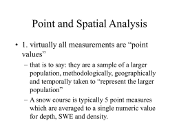 Point and Spatial Analysis