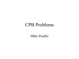 CPB Problems - Mike Poullis - Consultant Cardiothoracic