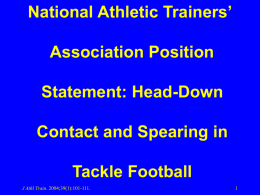 National Athletic Trainers‘ Association Position Statement
