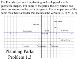 Planning Parks Problem 1.3 - Westville School District