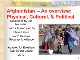 Afghanistan -- An overview - Evesham Township School District