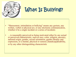 Bullying - twpunionschools.org