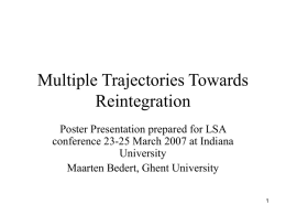 Multiple Trajectories Towards Reintegration