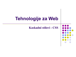 Tehnologije za Web - Naslovna | Visoka poslovna škola