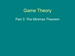 Chapter 16: Game Theory - MCCC Faculty & Staff Web Pages
