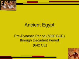 Ancient Egypt - Mr. Tredinnick