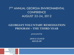 6th Annual Georgia Environmental Conference August 24