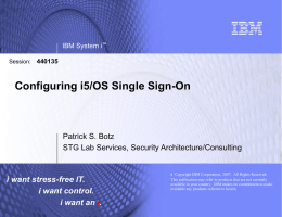 Configuring OS/400 Single Sign-On