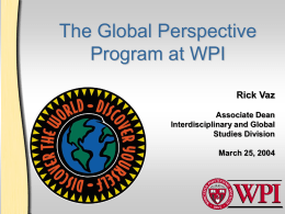 The Global Perspective Program at WPI