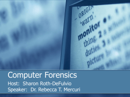 Computer Forensics - Villanova University