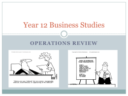 Year 12 Business Studies