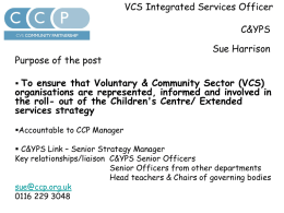 VCS Integrated Services Officer Sue Harrison