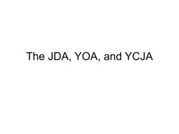 The JDA, YOA, and YCJA - University of Calgary