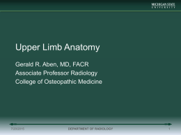 Upper Limb Anatomy - Michigan State University