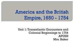 America and the British Empire, 1650