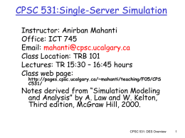 CPSC 531: Introduction