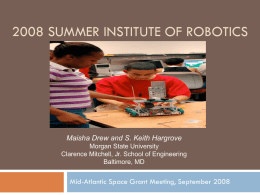 2008 Summer Institute of Robotics