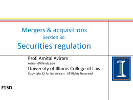 BA Section 6c: Securities regulation