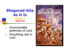 Bhagavad-Gita As It Is Chapter 9 Text 1-2