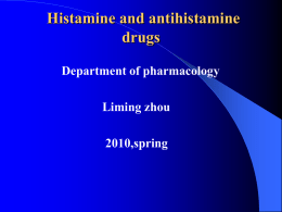 Histamine and antihistamine drugs