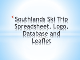 Fit 4 Sport Ski Trip Spreadsheet