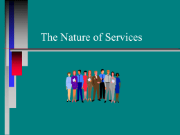 The Nature of Services - Faculty
