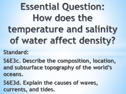 Essential Question: What is the composition of the Earth’s