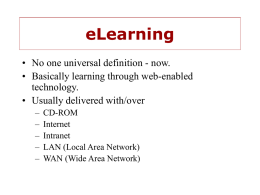 eLearning: an overview - Main Page