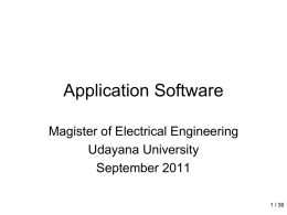 Application Software - Universitas Udayana