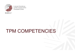 TPM competencies