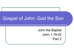 Gospel of John: God the Son